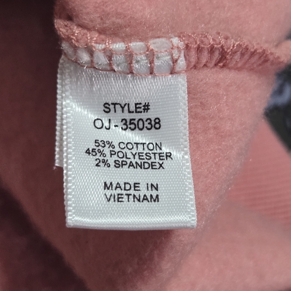 ZENANA Womens Pink Full Zip Hoodie Sweatshirt Jacket Size XL - Picture 5 of 6